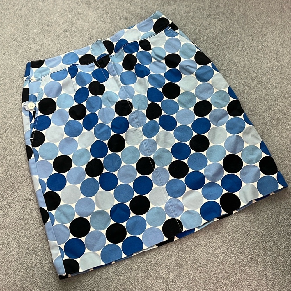 Preppy Polkadot Mini Skirt Womens Small Coastal Academia Mod Maximalism